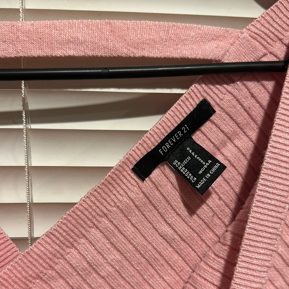 Pink Ribbed Wrap Top - Picture 2 of 4